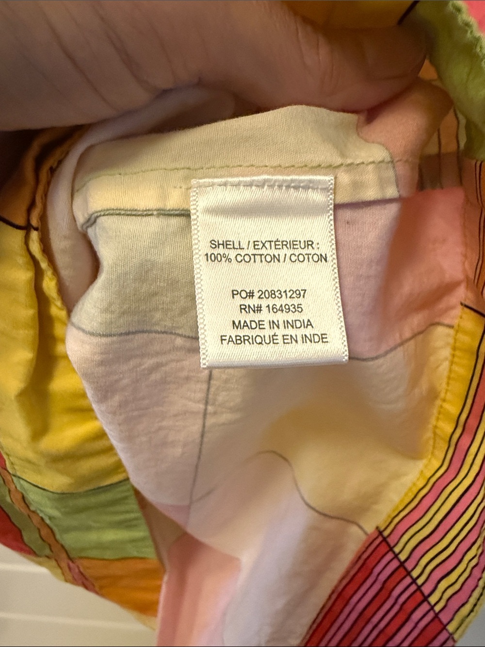 Frances Valentine Pink, Yellow and Green Colorblock Plaid Top - Picture 4 of 4